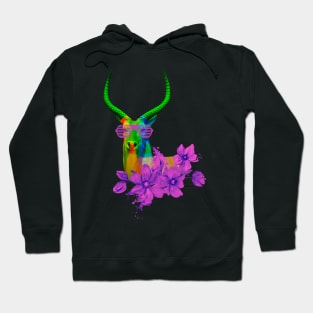 Neon Antelope with Sunglasses Hoodie